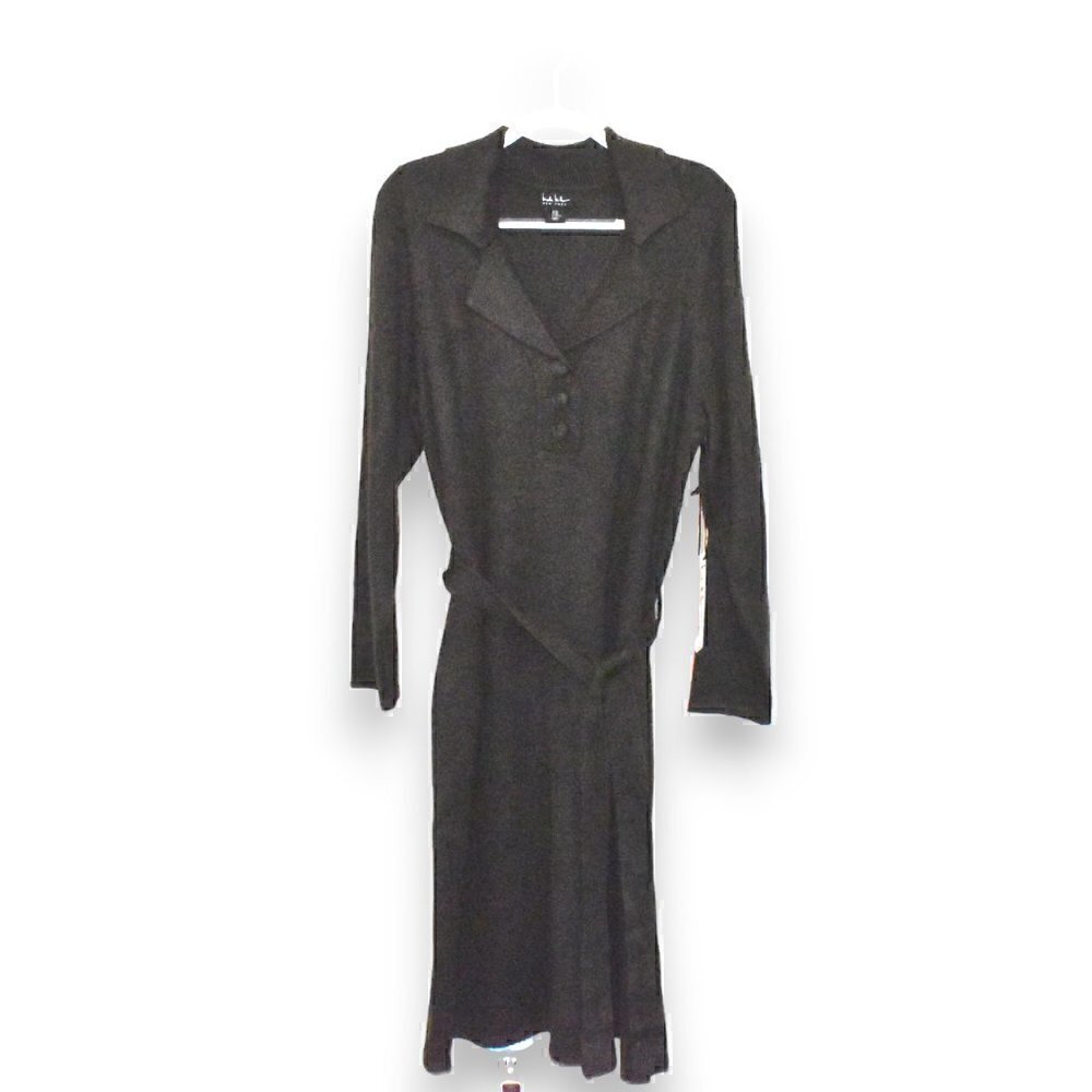 Nicole Miller Long Sleeve Cozy Fall Winter Sweater Mid Length Dress Size 2X